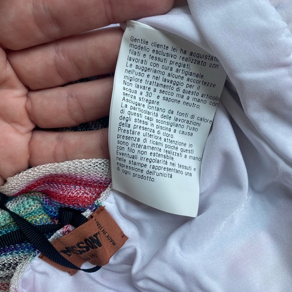 NWT Missoni Striped Halterneck OnePiece 40 (4) Small Rainbow Crochet Bikini Mare - Picture 14 of 16